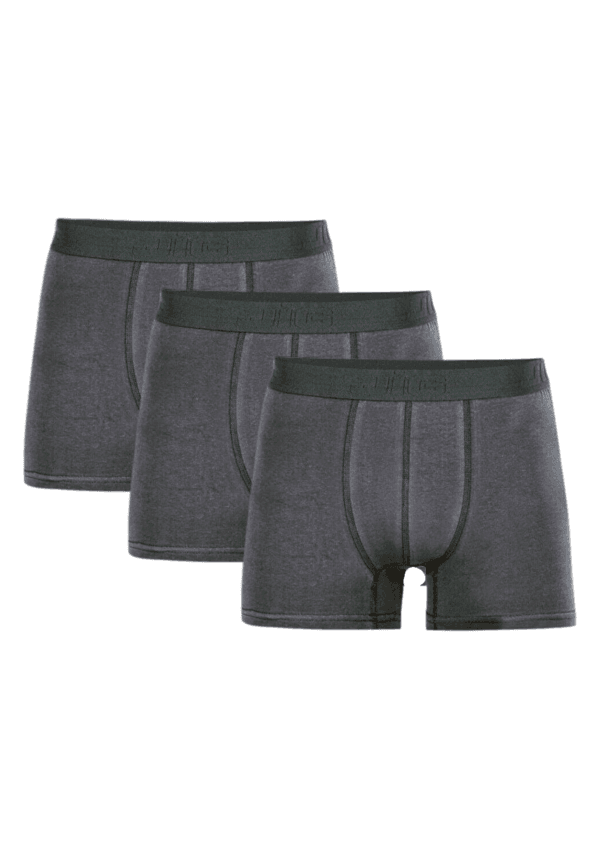 Pack de 3 boxer gris foncé pour homme