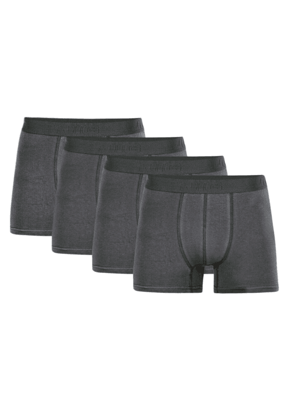 Pack de 4 boxer noir gris foncé pour homme
