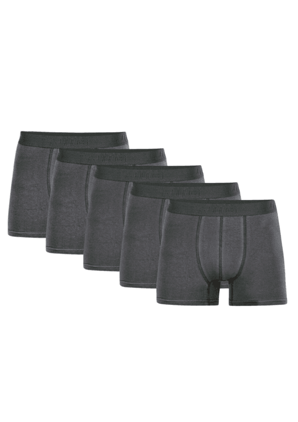 Pack de 5 boxer gris foncé pour homme