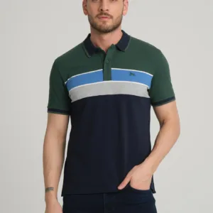 Tshirt polo pour homme manches courtes en bleu